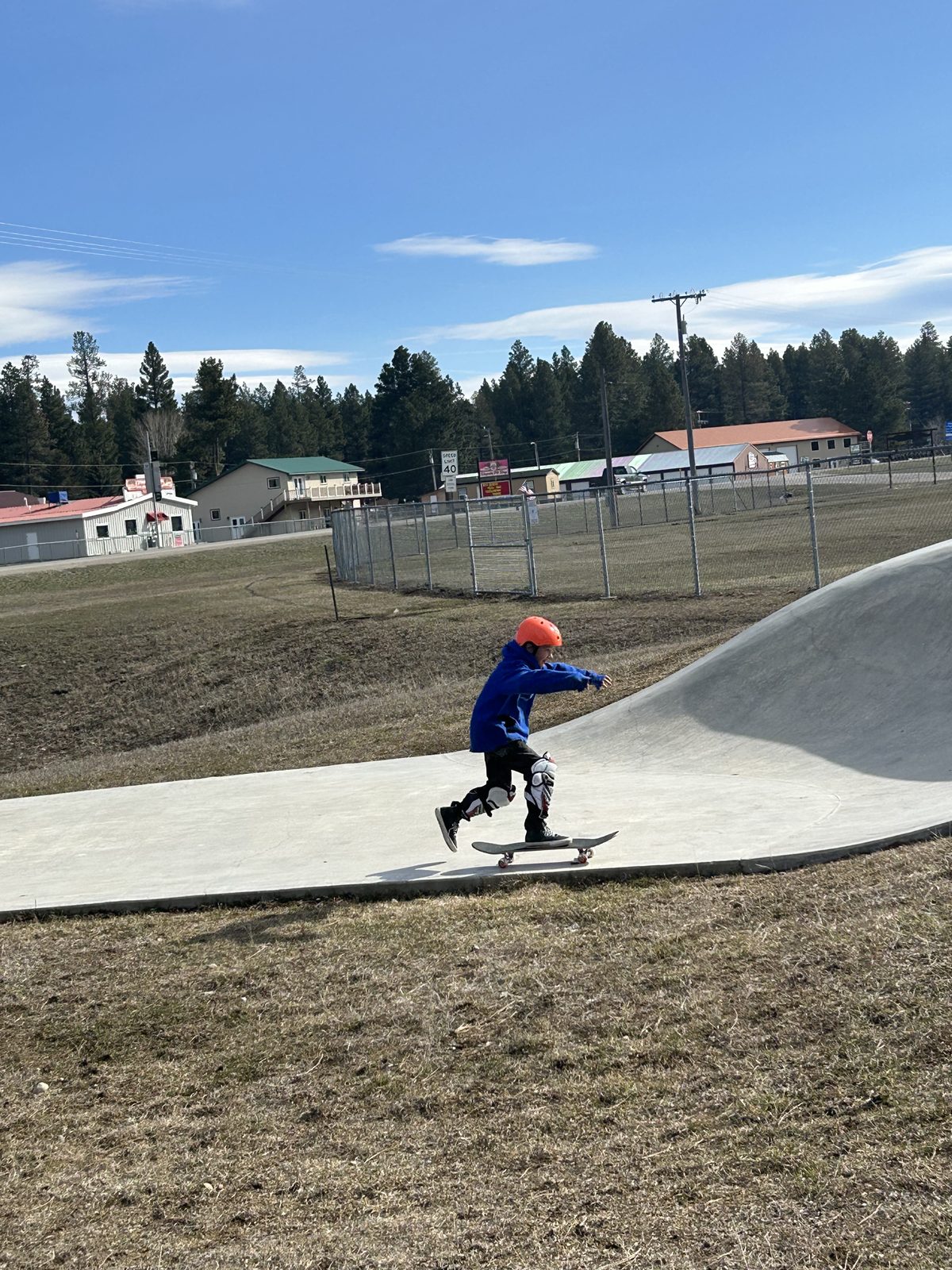 Child learning to skate